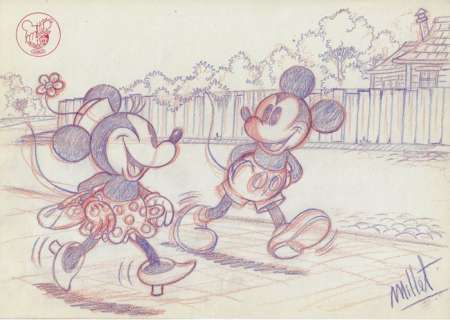 Millet - 1 Original drawing - Mickey Mouse - Vintage style | Catawiki