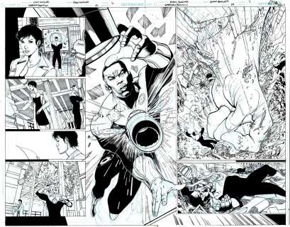 Ethan Van Sciver - Superman / Batman #29 Dps (Hal Jordan Green Lantern Smashes John Stewart Green Lantern!) 2006