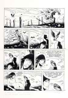 Comès | La Belette, planche n°55 Ã  l’encre de Chine.… | Millon
