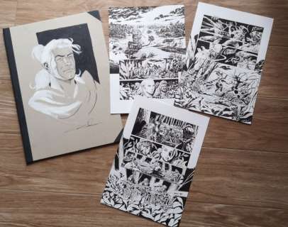 Candita, Giuseppe - 3 Original page - Dragonero Mondo oscuro - n. 3 + Cartella con disegno - 2023