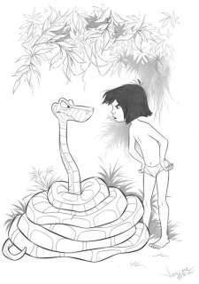 Jaume Esteve - The Jungle Book - Mowgli & Kaa - Original Drawing - Pencil Art - 45 x 32 cm | Catawiki
