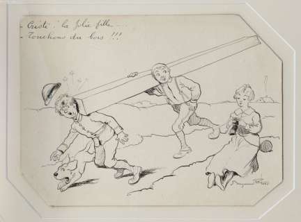 Rabier (Benjamin) | Cristie la jolie fille, illustration Ã  l’encre de… | Banque Dessinée