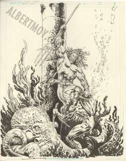 Liam Sharp | Aquaman 100 Page Giant Issue 1 Page Cover | Albert Moy