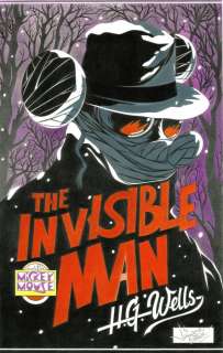 Jaume Esteve - Mickey Mouse Starring “The Invisible Man” by H.G. Wells - Original Drawing - Pencil Art - 45 x 32 cm | Catawiki