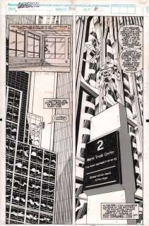 Bud Larosa, Scott McDaniel - Daredevil #306 P.13 - Spider-Man And Daredevil At the World Trade Center - 1992 Signed
