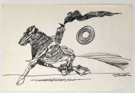 Toppi, Sergio - 1 Original drawing - Caballero | Catawiki