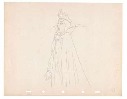 SNOW WHITE AND THE SEVEN DWARFS EVIL QUEEN ORIGINAL PRODUCTION DRAWING. | Hake’s