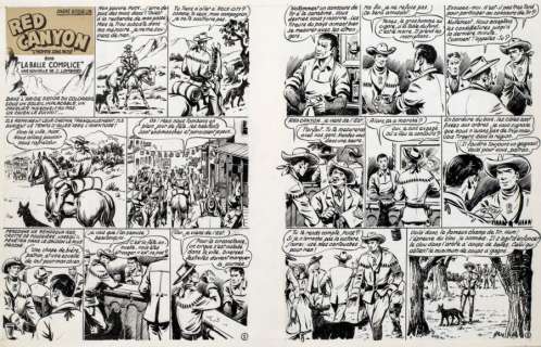 Gosselin André | Â«Red CanyonÂ». Ensemble de 16 planches Ã  l’encre de Chine | Tessier Sarrou