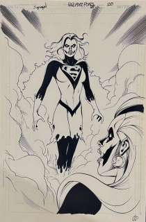 Fernando Dagnino (pencil) + Raül Fernández (inks) - 1 Original page - Supergirl - Supergirl #48, page 20