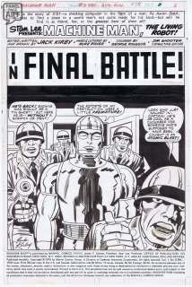 Jack Kirby - Machine Man 9 Page 1 Splash