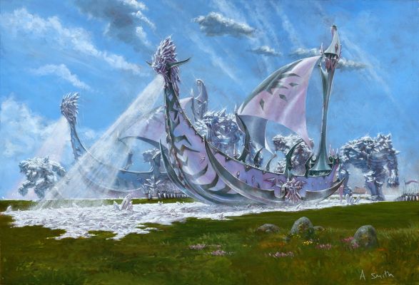 Lot 272 - SMITH, Adrian (né en 1969) : Chronopia Elf Ice Ship Illustration… | misc / divers