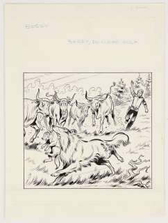 Studio Vandersteen/Jeff Broeckx. Bessy 126. Barry, de kleine wolf. Originele cover. 22 x 30 cm.…