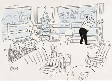 CLAUDE SMITH (1913-2003) Festive Fencing. [NEW YORKER / CARTOONS]