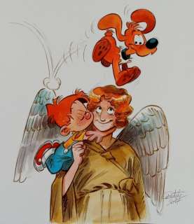 Bastide, Jean - 1 Original colour drawing - Boule & Bill - Affiche du festival de Reims - 2017 | Catawiki