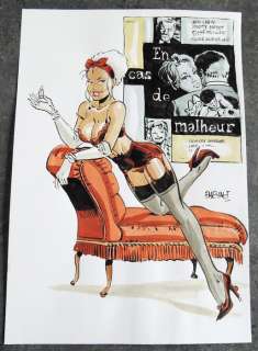 Meynet, Félix | Colored original drawing made with India ink and watercolors  - Mirabelle with Brigitte Bardot and Jean Gabin | Catawiki