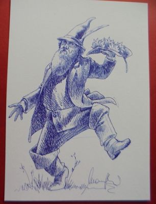EMANUELE MANFREDI TOM BOMBADIL SKETCH DISEGNO ORIGINALE TOLKIEN SIGNORE ANELLI | eBay Europe (Buy It Now)