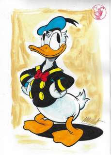 Millet - 1 Original colour drawing - Donald Duck - Vintage Style | Catawiki