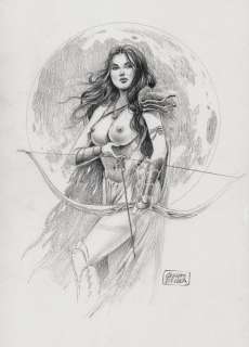 De Luca, Giuseppe - 1 Original drawing - Pin Up | Catawiki