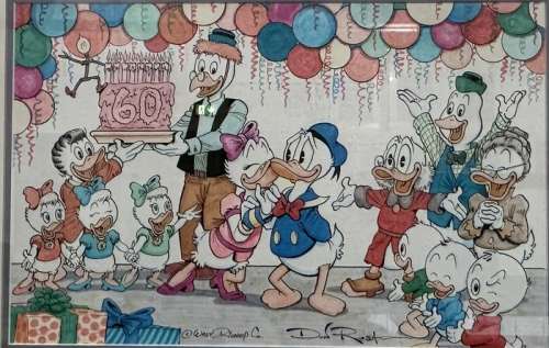 Don Rosa - 1 Original colour drawing - Donald Duck | Catawiki