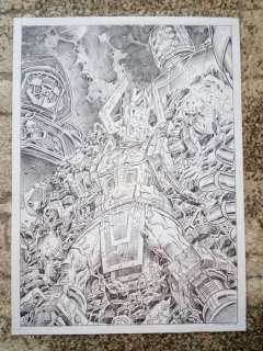 Comolo, Giorgio - 1 Original drawing - Galactus vs Eternals - 2024 | Catawiki