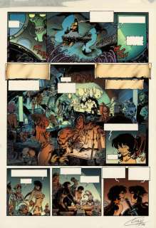 Guth&Tarquin - Mise en couleur originale réalisée par Claude Guth, de la planche n°15, accompagnée de son rhodoïde - Les tours de Meirrion - Lanfeust des Étoiles