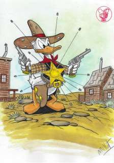 Millet - 1 Original colour drawing - Donald Duck - Vintage Style | Catawiki