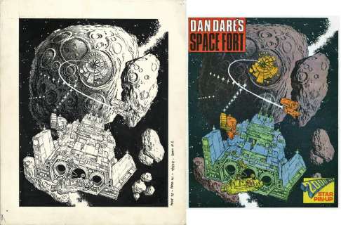 Brian Lewis - Dan Dare - Space Fort 2000Ad Star Pin Up - Brian Lewis