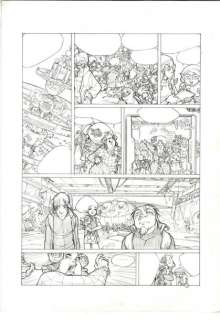 Barbucci, Alessandro | SKY DOLL Très rare planche originale au crayon n°3, | Cornette de St Cyr