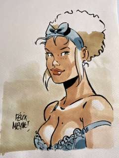 Meynet, Félix - 1 Original colour drawing - Mirabelle coquine …. | Catawiki
