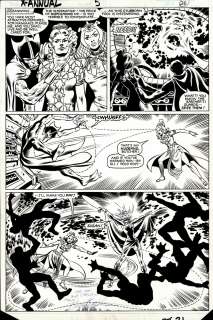 Bob McLeod, Brent Anderson - X-Men Annual #5 P 26 (Storm & Invisible Girl See Reed Torchered & Battle Theâ Â Brotherhood of Badoon!)