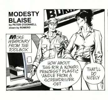 Romero, Enric Badia - 1 Original page - Modesty Blaise - strip #7952 - 1992 | Catawiki