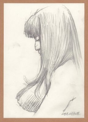 Liberatore, Tanino - 1 Original drawing - Portrait de femme | Catawiki