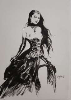 Marini, Enrico - 1 Original colour drawing - Rapaces - Carmilla - 2016 | Catawiki