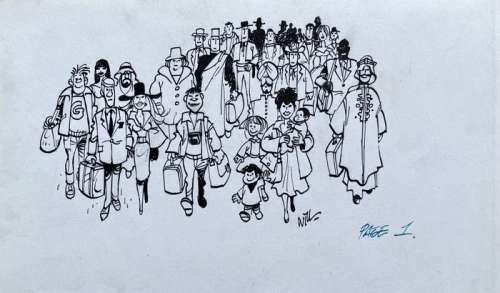 Will - 1 Original drawing - Le voyage de Monsieur Gulliver - Voyageurs du Monde - 1985 | Catawiki