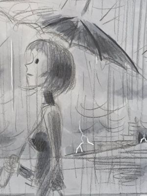 Lapone, Antonio - 1 Original drawing - Raining Day - 2011 | Catawiki