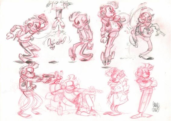 Cambré, Charel - 8 Original preliminary drawing - Robbedoes | Catawiki