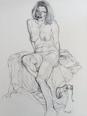 Riccardo Mannelli - 1 Original drawing - Donatella - In studio | Catawiki