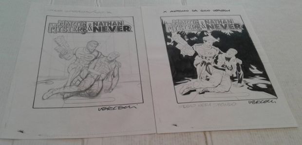 Vercelli, Gino - 2 Original preliminary drawing - Nathan Never | Catawiki