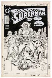 "SUPERMAN" #25 ORIGINAL KERRY GAMMILL COVER ART. | Hake’s