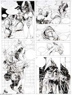 Serpieri | Druuna, planche n°47 Ã  l’encre de Chine du deuxi… | Banque Dessinée