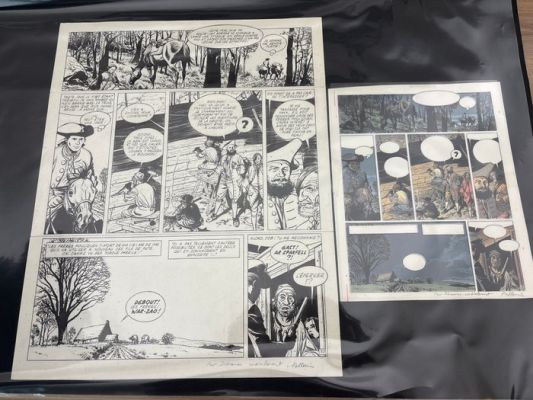 Pellerin, Patrice - Page originale + modèle correspondant - Le Eperevier - T2 - Le Rocher du crâne | Catawiki