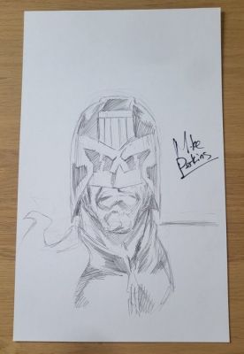 Perkins, Mike - 1 Original drawing - Judge Dredd - I’am the law! - 2018 | Catawiki