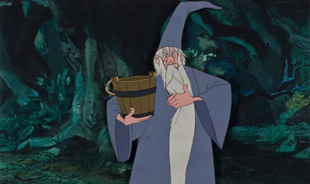 Lot 88 - Walt Disney Studios, The Sword in the Stone, Merlin animation production cel. 1963. | Swann Galleries