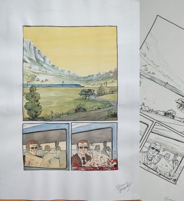 Davodeau, Etienne - 2 Page d‘origine + page couleur d‘origine - D’un point à l’autre - SNCF - 2002