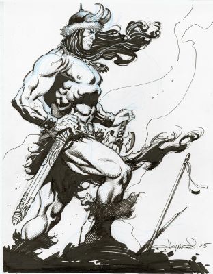 Aaron Lopresti | CONAN original sketch | Aaron Lopresti