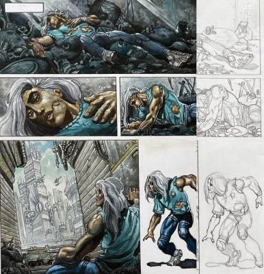Simone Bianchi - 2 Original page - Ego Sum - Pencil & Painted pages - 2004 | Catawiki