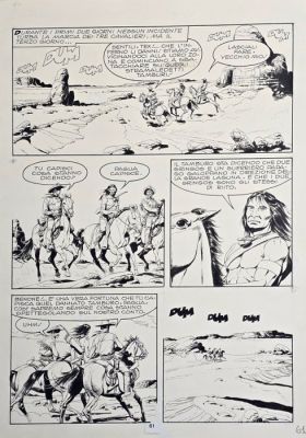 Villa, Claudio - 1 Original page - Tex - "Gli spiriti del deserto"