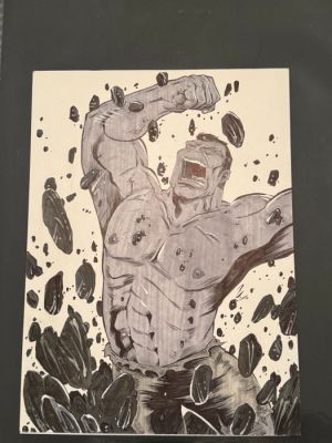 Philippe Cardona - 1 Original colour drawing - Hulk | Catawiki