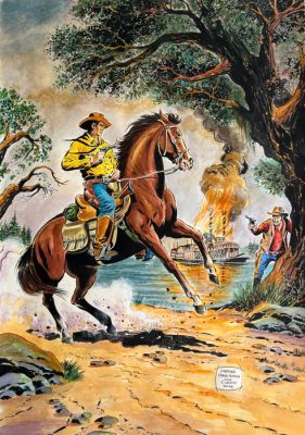 Della Monica, Raffaele - 1 Original colour drawing - Tex - Mississippi river - 2026