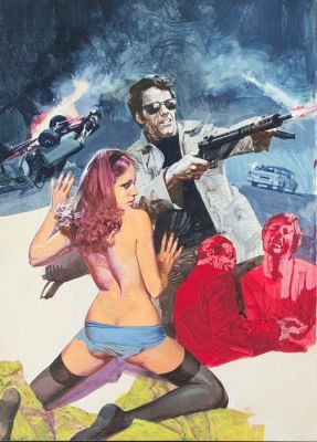 Biffignandi, Alessandro - 1 Original cover - Sciacallo 5,Super Sciacallo 7 - Anatomia di un attentato,Tante bare in fila - 1973 | Catawiki